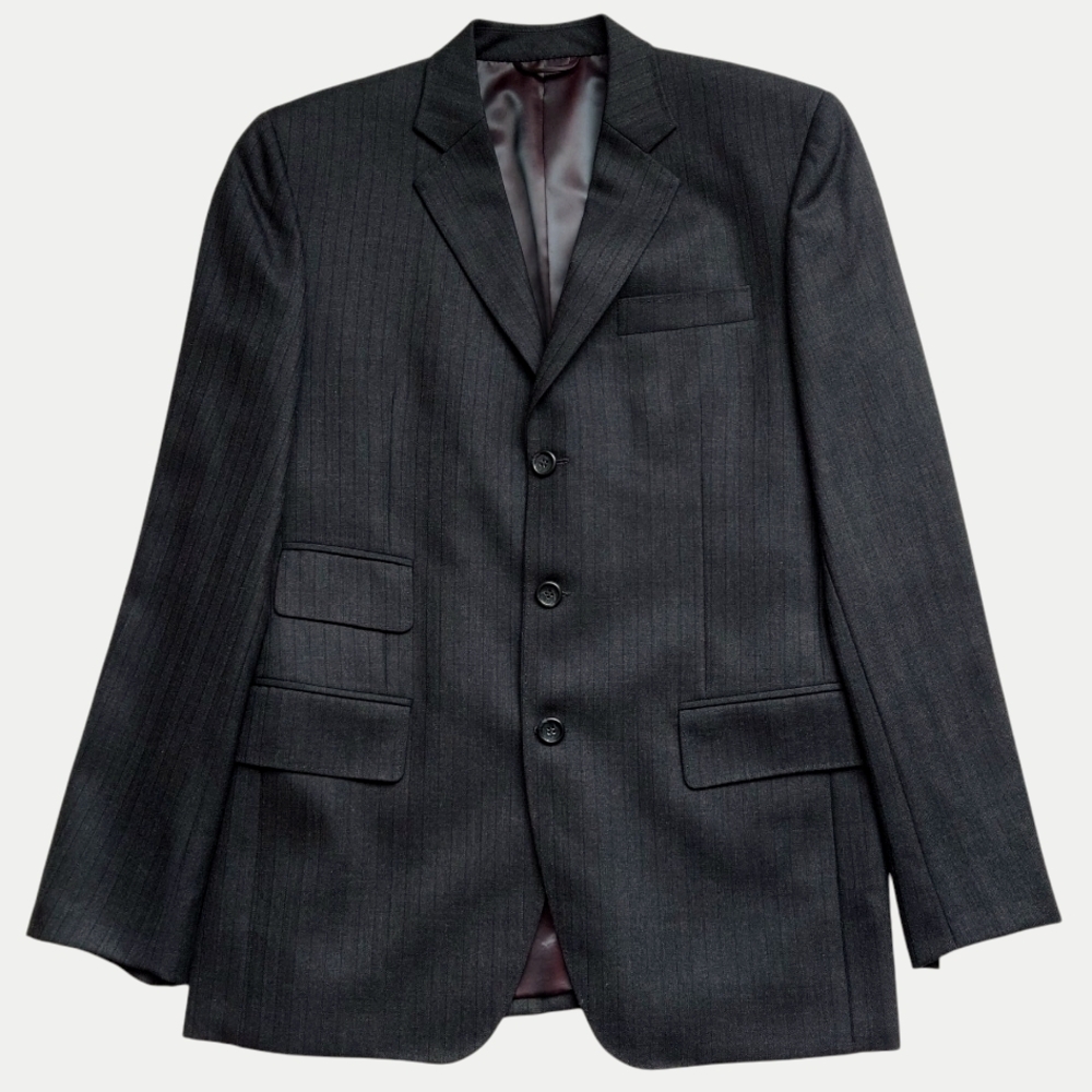 KACHINS Men's Charcoal Gray Wool Blazer Jacket Custom Made To Order